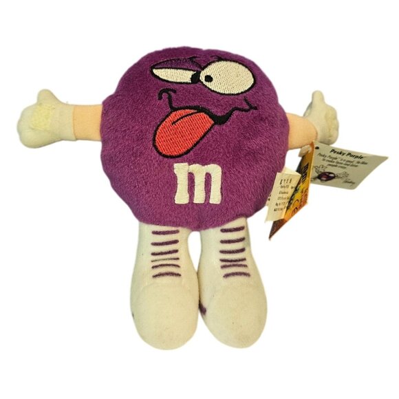 Swarmees M&M Pesky Purple Plush Character Toy 5" 1998 Mars Inc Candy Novelty - Picture 1 of 10
